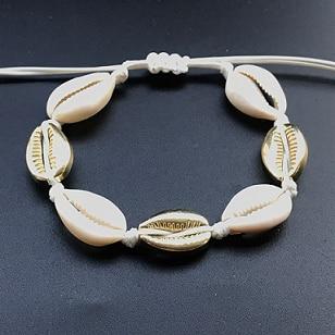 Seashell Hand Knit Bracelet
