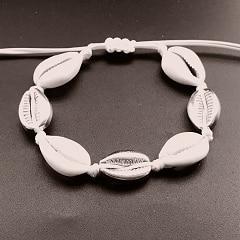 Seashell Hand Knit Bracelet