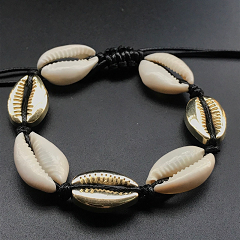Seashell Hand Knit Bracelet