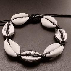 Seashell Hand Knit Bracelet