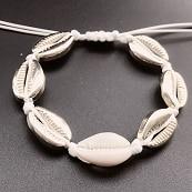 Seashell Hand Knit Bracelet