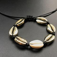Seashell Hand Knit Bracelet