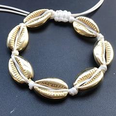 Seashell Hand Knit Bracelet