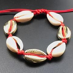 Seashell Hand Knit Bracelet