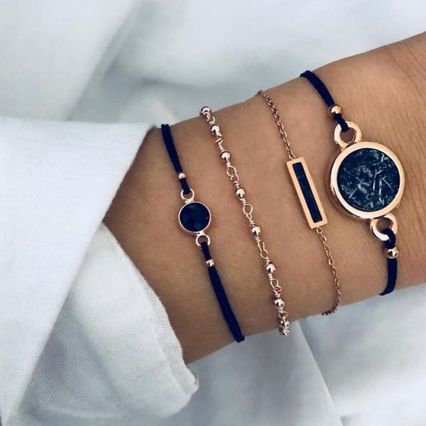 Crystal Marble Charm Bracelets