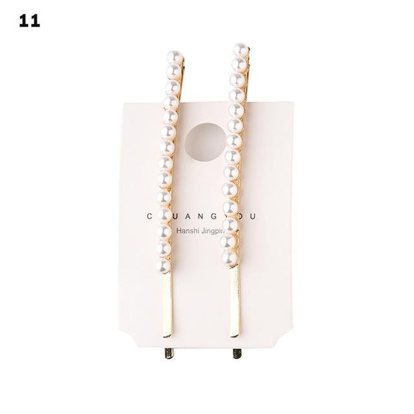 Hair Clips Crystal Metal
