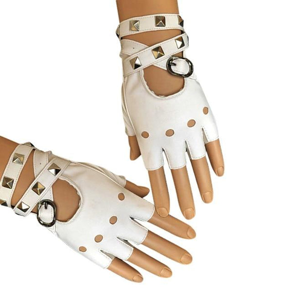 Half Finger PU Leather Gloves
