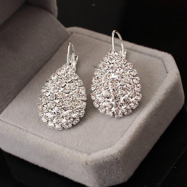 Women Water Drop Pendant Earrings
