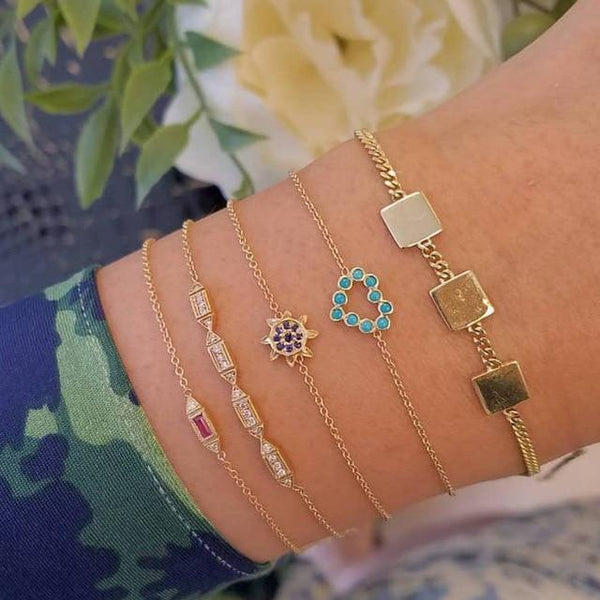 Crystal Marble Charm Bracelets