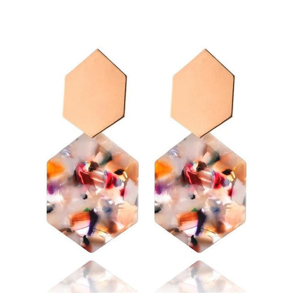 Acetate Resin Acrylic Drop Earrings