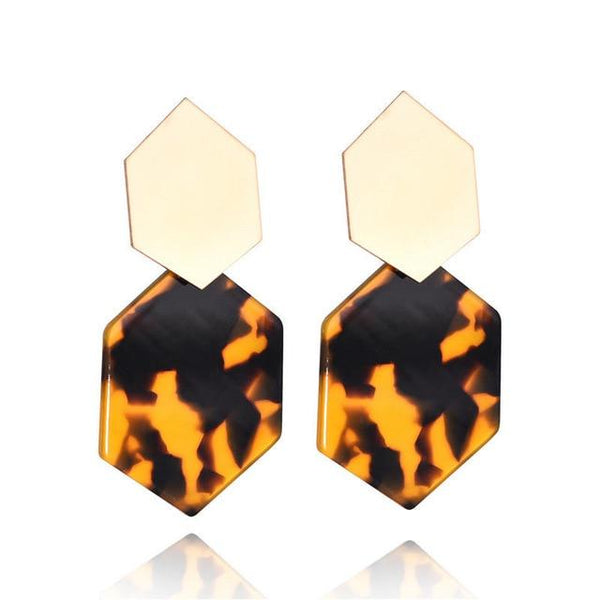 Acetate Resin Acrylic Drop Earrings
