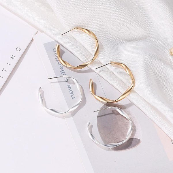 Women's Earring Glod Metal Geometric