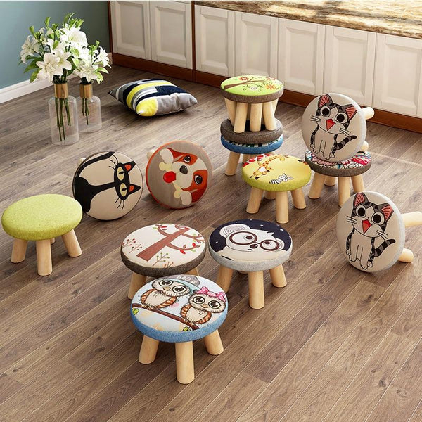 Small stool home solid Wood bench