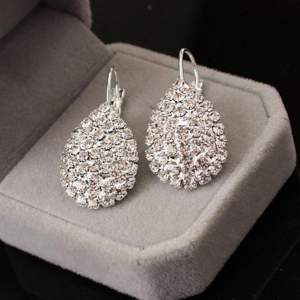 Women Water Drop Pendant Earrings