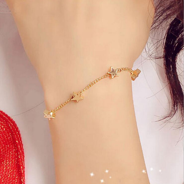 Trendy Stars Fine Chain Bracelet