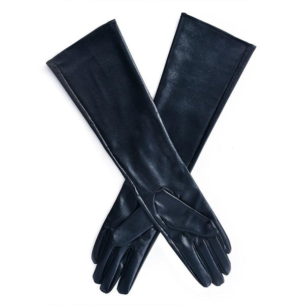 Women's Faux Leather Elbow Gloves