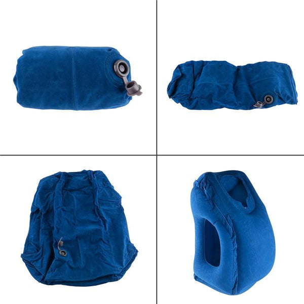 Foldable blow neck pillow