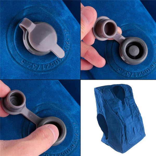 Foldable blow neck pillow