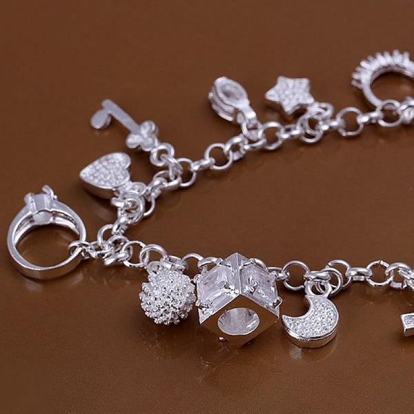 Silver Lovely Charm Bracelets