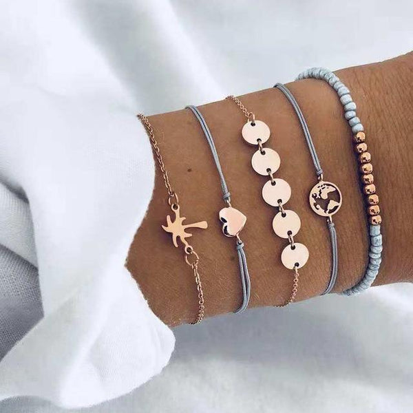Crystal Marble Charm Bracelets