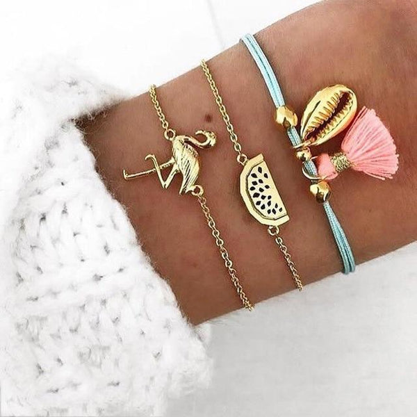 Crystal Marble Charm Bracelets