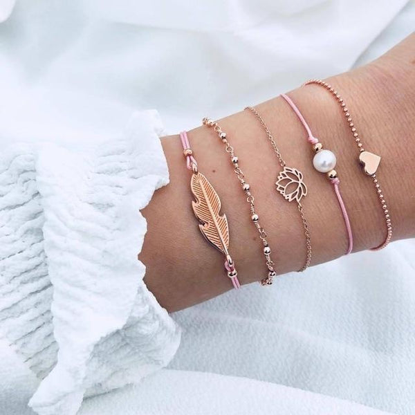 Crystal Marble Charm Bracelets