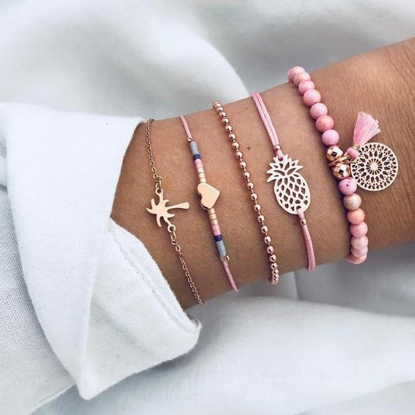 Crystal Marble Charm Bracelets