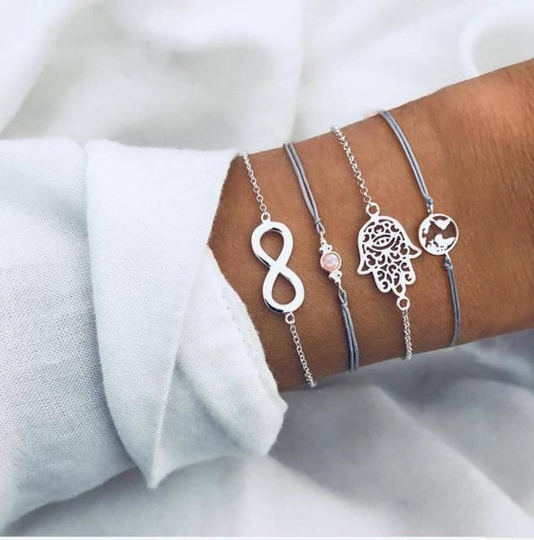 Crystal Marble Charm Bracelets