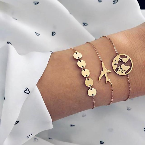 Crystal Marble Charm Bracelets