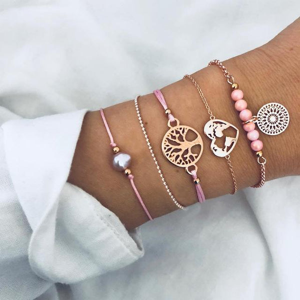 Crystal Marble Charm Bracelets