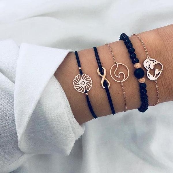 Crystal Marble Charm Bracelets