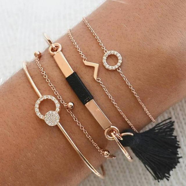 Crystal Marble Charm Bracelets