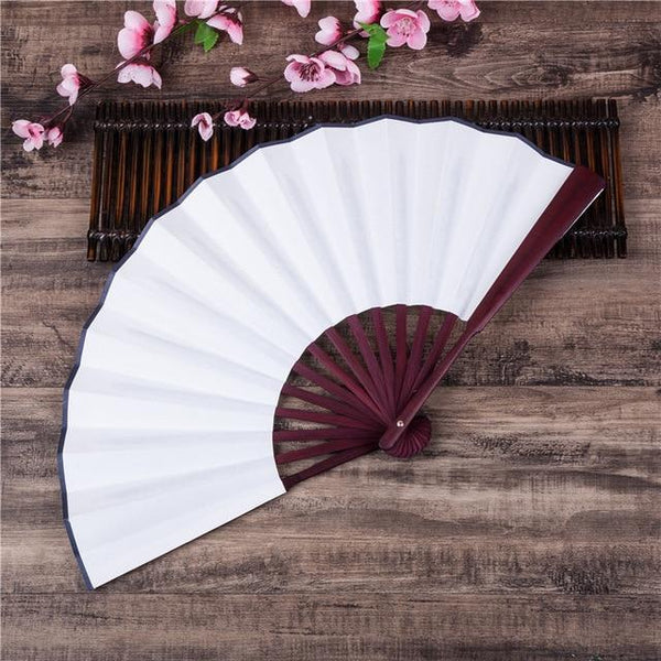 Plain Color Bamboo fan