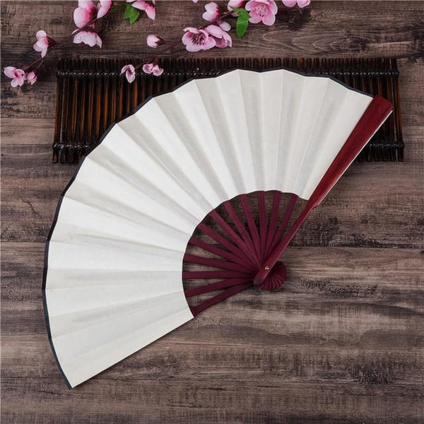 Plain Color Bamboo fan
