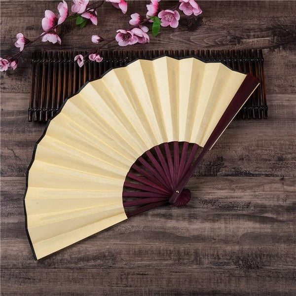 Plain Color Bamboo fan