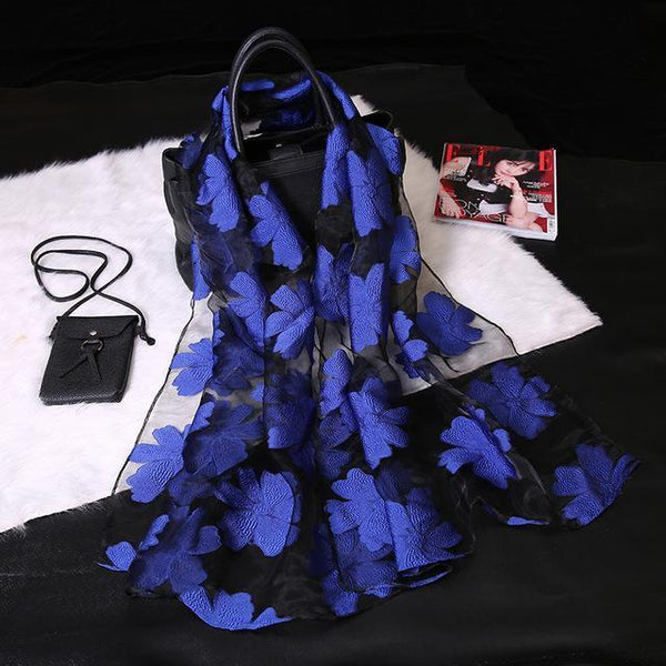 Silk Scarf Women Summer Breeze Lightweight