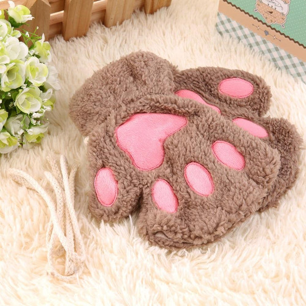 Warmth Fingerless Plush Gloves